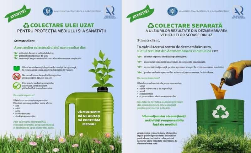 RAR sprijină campania de colectare separată: Uleiurile uzate sub control