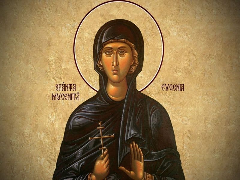 SINAXAR – 24 Decembrie – Sf. Cuv. Mc. Eugenia (Ajunul Crăciunului)