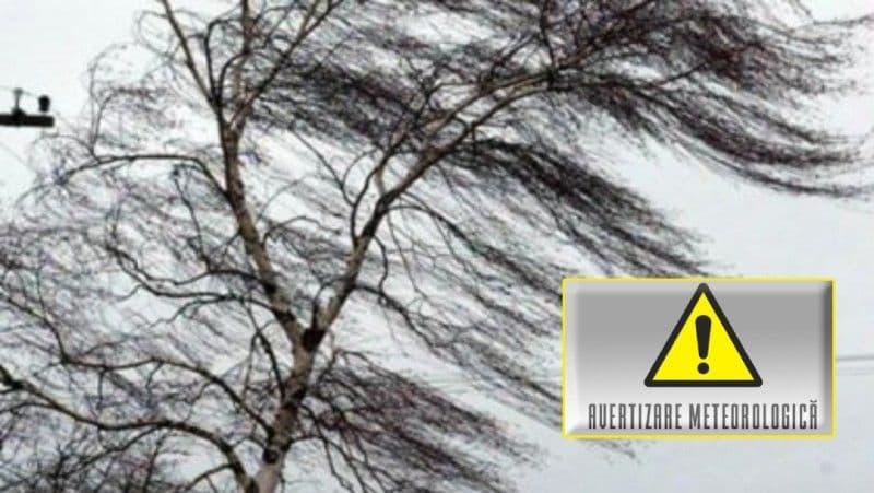 Atenție! Cod galben de vânt pentru județul Botoșani