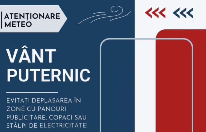 Atenție! COD GALBEN de vânt și ninsori viscolite în următoarele ore în județul Botoșani