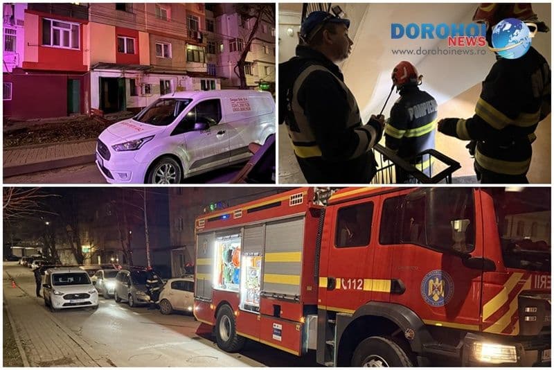 Panică într-un bloc din Dorohoi după ce locatarii au simțit un miros înțepător, similar cu cel de gaz metan