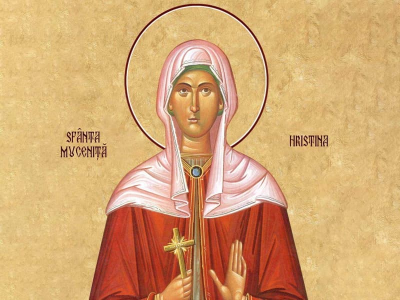 SINAXAR – 24 Iulie – Sf. Mare Mc. Hristina; Sf. Mc. Ermoghen
