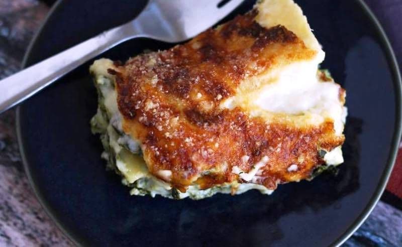 Lasagna cu ricotta și spanac