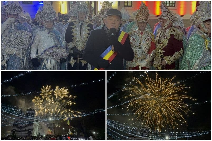 Vezi Focul de Artificii și mesajul primarului Dorin Alexandrescu la trecerea dintre ani