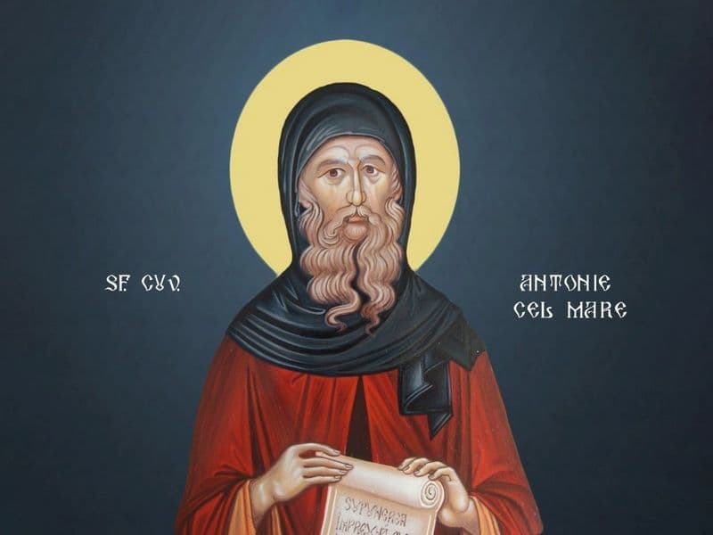 SINAXAR – 17 Ianuarie – Sf. Cuv. Antonie cel Mare; Sf. Cuv. Antonie cel Nou din Veria