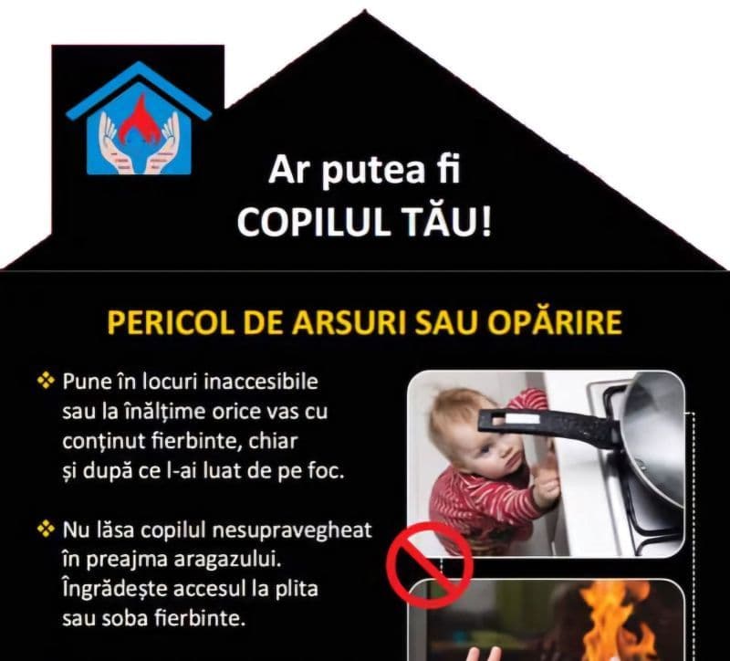 Aveți grijă de copiii dumneavoastră! Nu îi lăsați singuri în bucătărie!