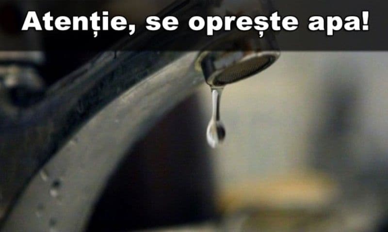 Avarie la rețeaua de apă din Dorohoi: Furnizarea oprită astăzi pe mai multe străzi