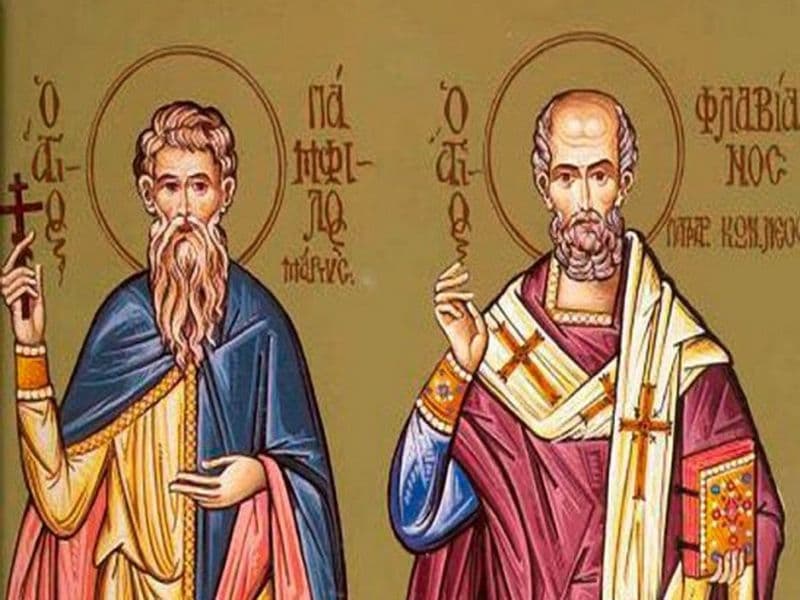 SINAXAR – 16 Februarie – Sf. Sfinţiţi Mc. Pamfil preotul şi Valent diaconul