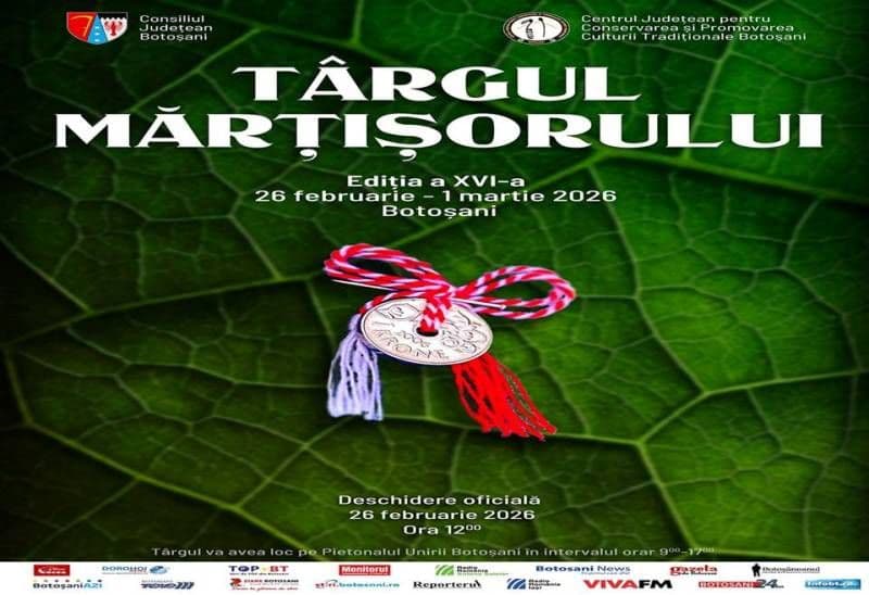 TÂRGUL MĂRȚIȘORULUI 2026: Târg cu produse de la antreprenori români din domeniul creativ