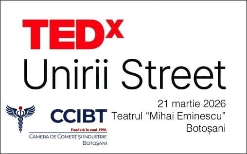 Camera de Comerț și Industrie Botoșani se alătură ca sponsor al primei ediții TEDxUnirii Street