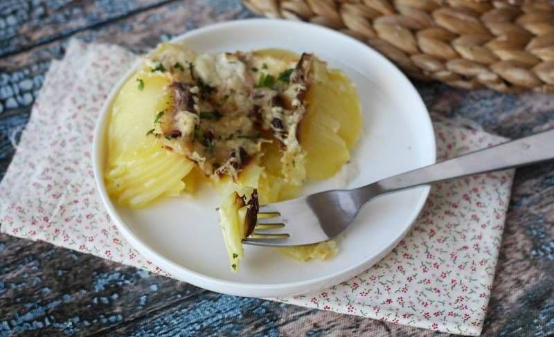 Cartofi gratinați la air fryer