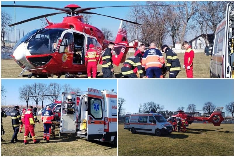 Bărbat în stare gravă preluat de elicopterul SMURD de la Dorohoi