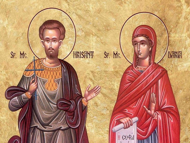 SINAXAR – 19 Martie – Sfinţii Mucenici Hrisant şi Daria, Claudiu şi Ilaria
