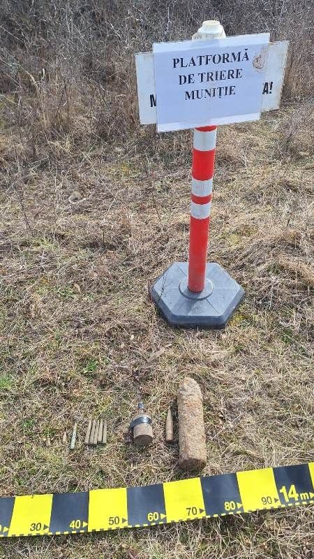 Muniție distrusă prin explozie controlată la Copălău