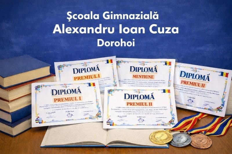 Rezultate remarcabile la etapa județeană a olimpiadelor școlare pentru Școala Gimnazială „A.I. Cuza” Dorohoi