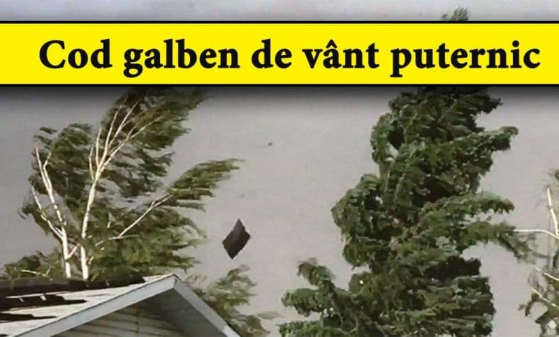 Atenție, Cod galben de vânt pentru județul Botoșani