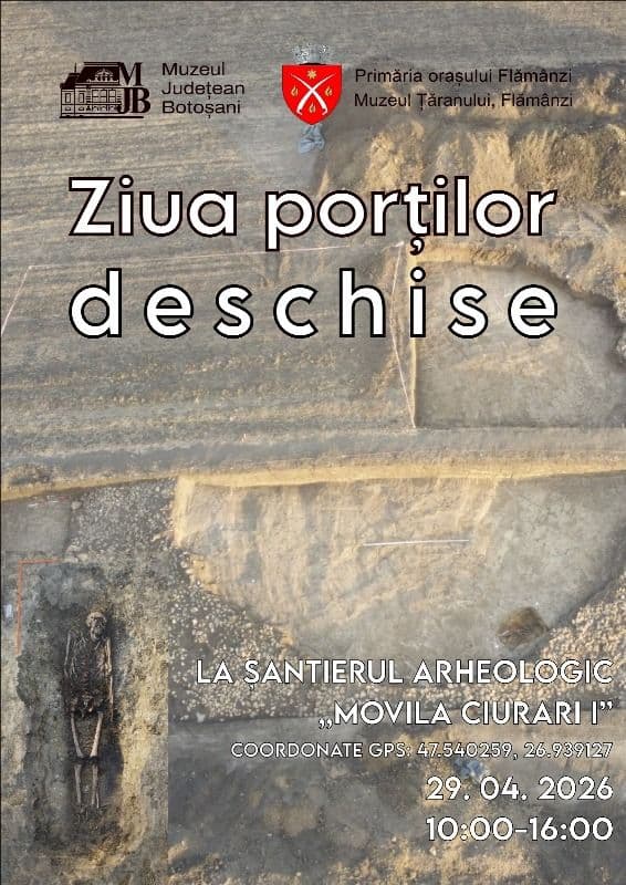 „Ziua porților deschise” la șantierul arheologic „Movila Ciurari I”, Muzeul Județean Botoșani