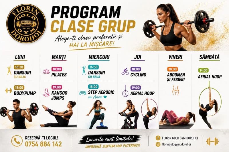 Florin Gold Gym Dorohoi te invită la mișcare!