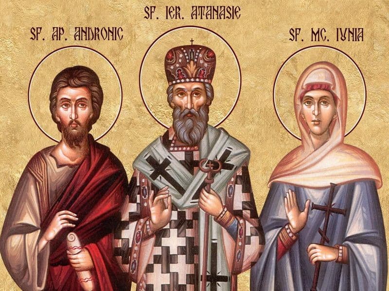 SINAXAR – 17 Mai – Sf. Ap. Andronic şi soţia sa, Iunia; Sf. Cuv. Nectarie şi Teofan