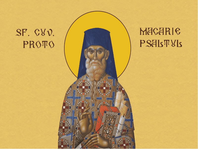 SINAXAR – 31 August – Sfântul Cuvios Macarie Protopsaltul