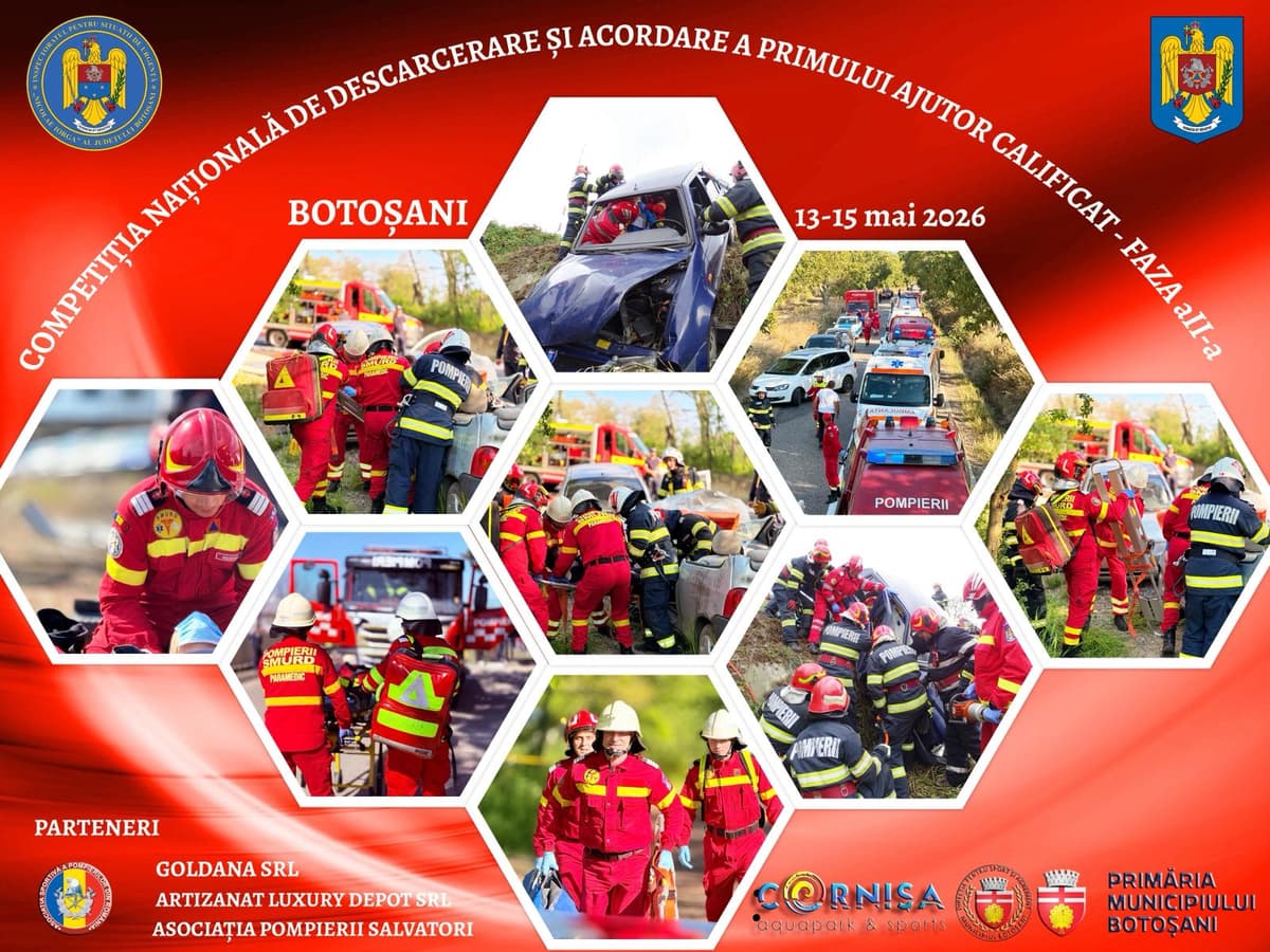 Botoșani, gazda Competiției Naționale de Descarcerare și de Acordare a Primului Ajutor Calificat – etapa a II-a zonală