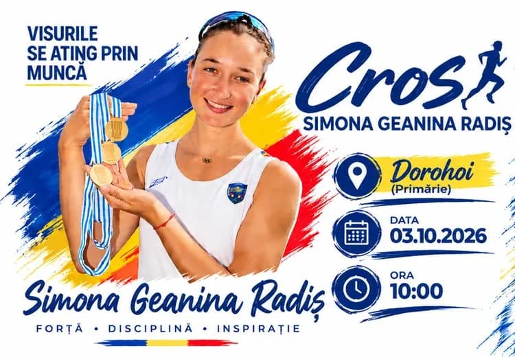 Dorohoi și Bucecea găzduiesc, în 3 și 4 octombrie 2026, Crosul Simona Geanina Radiș și Festivalul Sportului „Sportul se joacă”