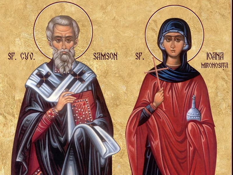 SINAXAR – 27 Iunie – Sfântul Cuvios Samson, primitorul de străini; Sfânta Mironosiţă Ioana