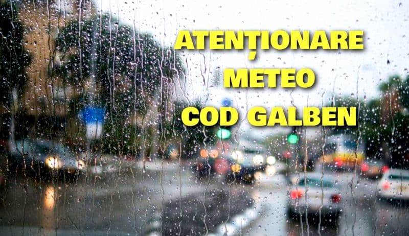 Atenție! Cod galben de ploi însemnate cantitativ în județul Botoșani