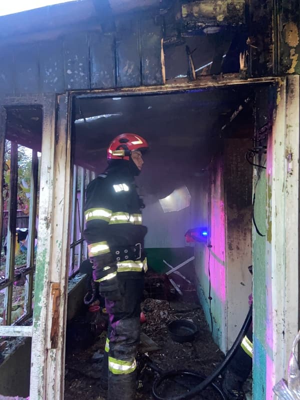 Incendiu într-o gospodărie din Săveni. Un pompier aflat în timpul liber a intervenit până la sosirea colegilor