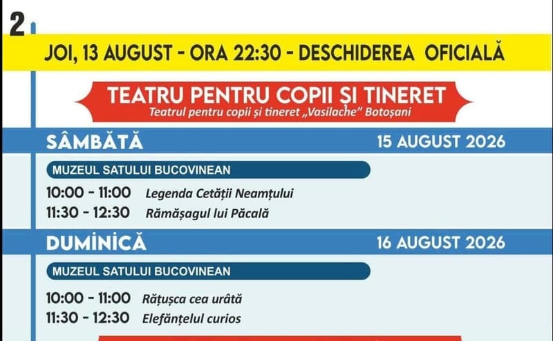Invitație la Festivalul Medieval „Ștefan cel Mare” Suceava, Ediția 2026