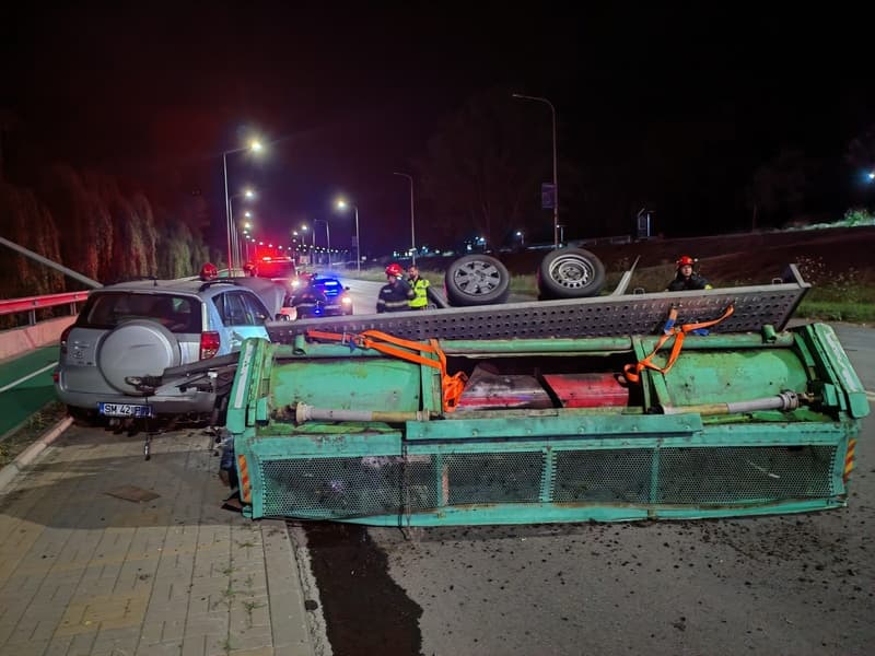 Două accidente produse noaptea trecută pe raza județului - FOTO