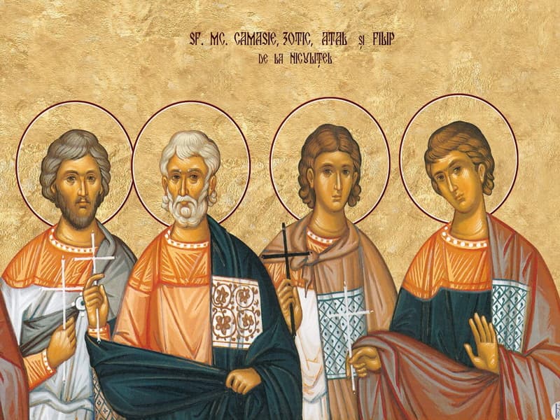 SINAXAR – 4 Iunie – Sf. Mc. Zotic, Atal, Camasie şi Filip de la Niculiţel; Sf. Ier. Mitrofan