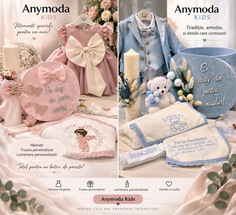 Anymoda Kids – totul pentru un botez pregătit cu grijă și suflet!