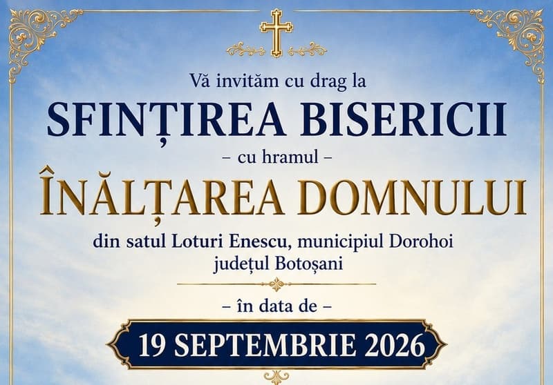 Biserica din Loturi Enescu – un nou început încununat prin sfințire