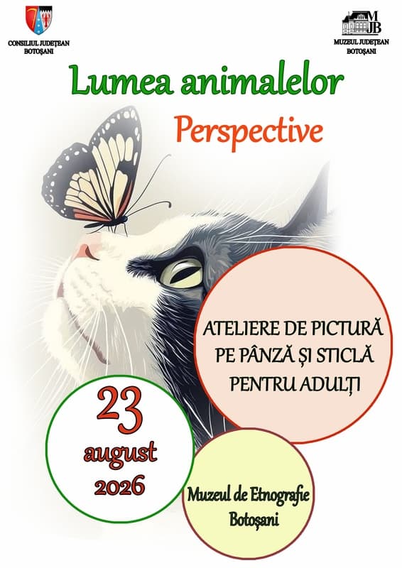 Muzeul Județean Botoșani organizează atelierul „Lumea animalelor. Perspective”