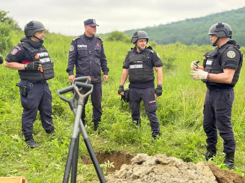 Bombă de aviație FAB-50 distrusă în condiții de siguranță de pirotehnicienii ISU Botoșani