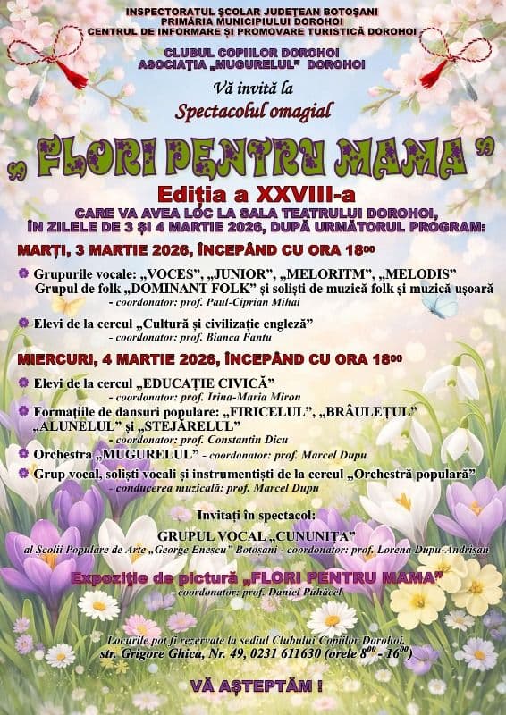 Flori pentru mama 2026_