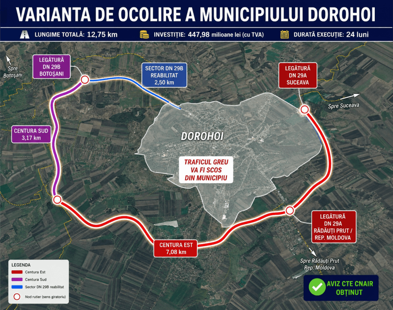 Un pas important pentru realizarea Variantei de Ocolire a Municipiului Dorohoi