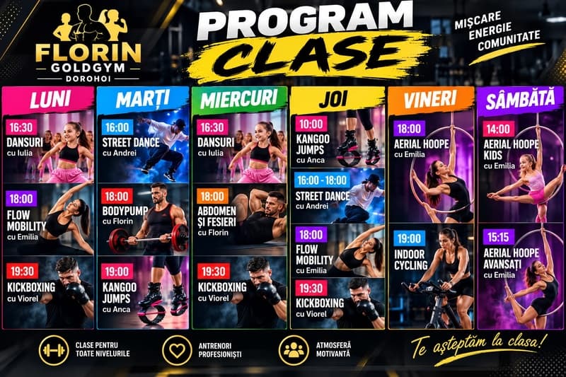 Florin Goldgym Dorohoi – Mai multă mișcare, mai multă energie!