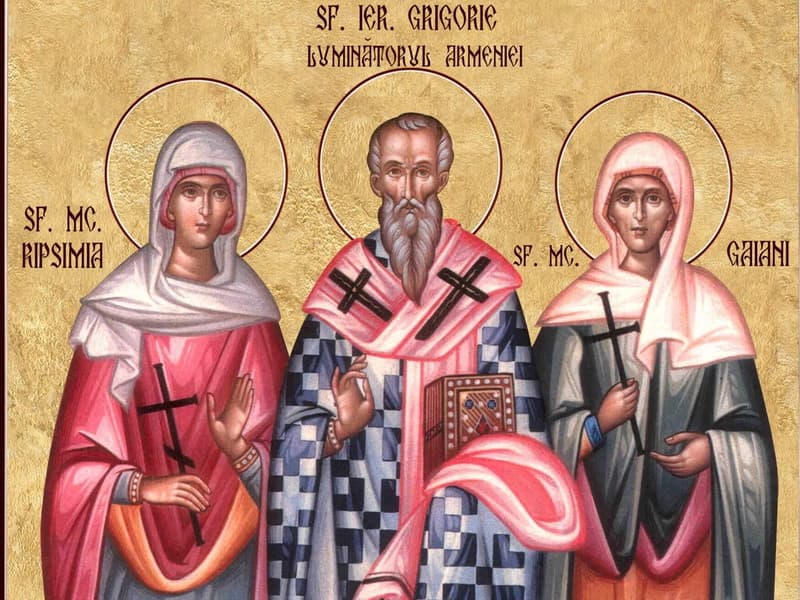 SINAXAR – 30 Septembrie – Sf. Ier. Grigorie Luminătorul; Sf. Mc. Ripsimia şi Gaiani