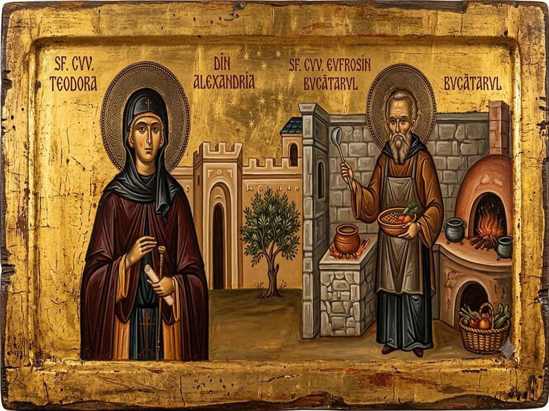 SINAXAR – 11 Septembrie – Sf. Cuv. Teodora din Alexandria; Sf. Cuv. Eufrosin bucătarul