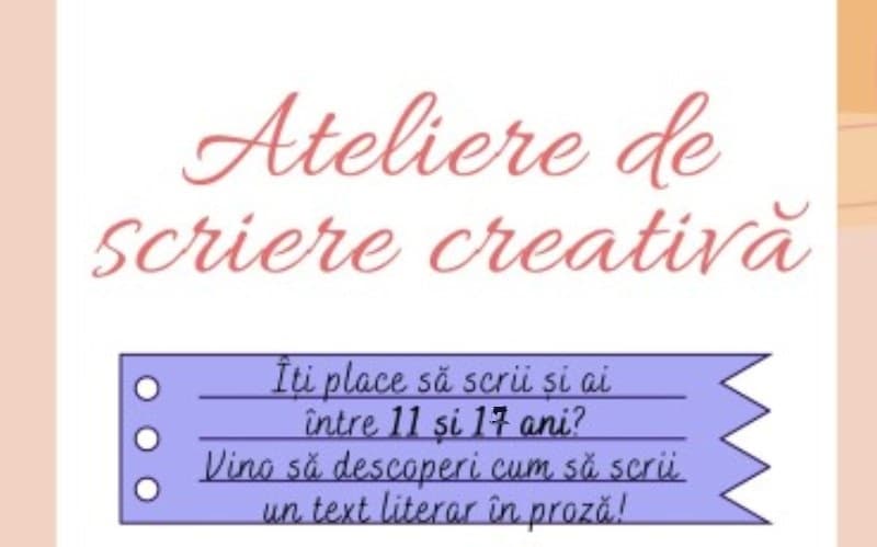 Invitație de înscriere la ATELIERELE PENTRU COPII cu scriitoarea ADINA POPESCU