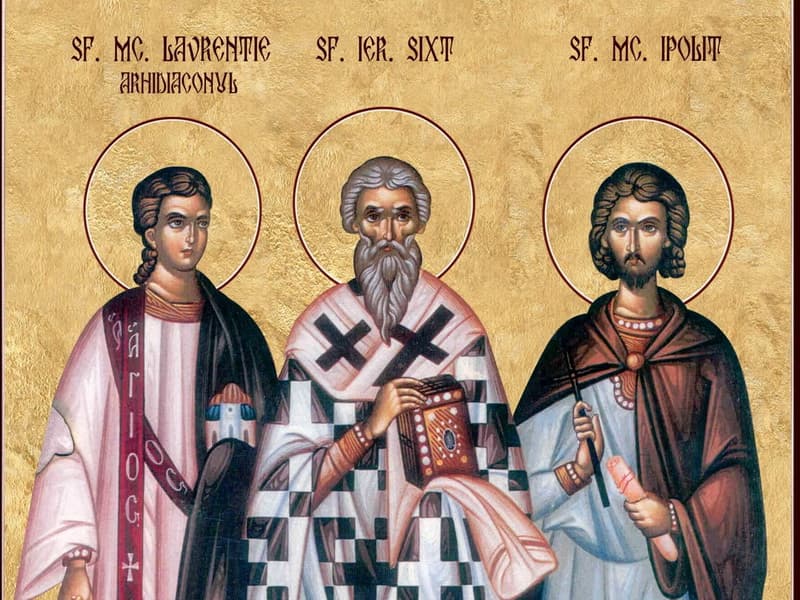 SINAXAR – 10 August – Sf. Mc. Laurenţiu arhidiaconul; Sf. Sfinţit Mc. Xist, Episcopul Romei