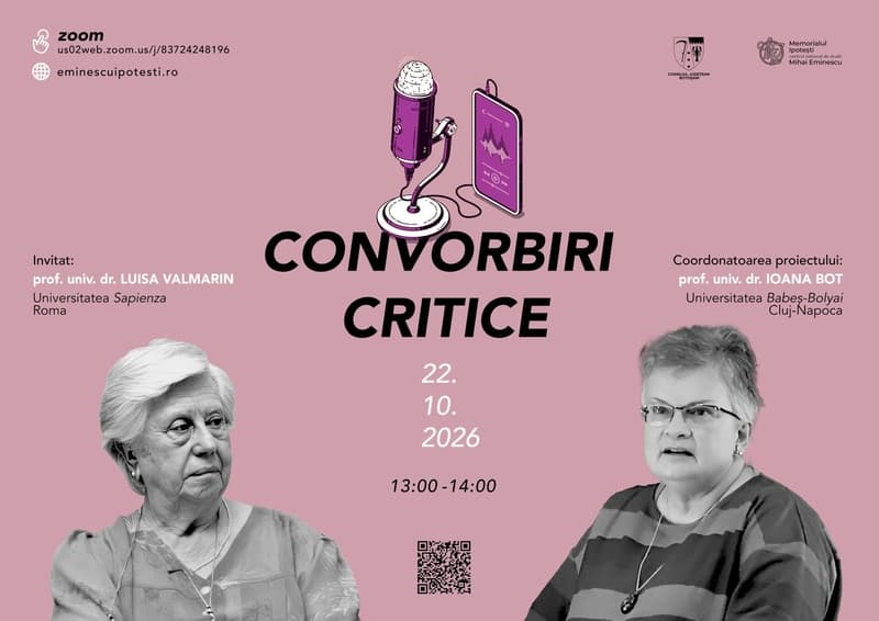 Convorbiri critice la Memorialul Ipotești: Ioana Bot și Luisa Valmarin