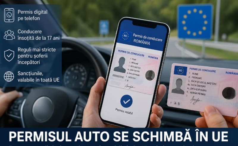 Permisul auto se schimbă în România. Reguli noi pentru milioane de conducători auto