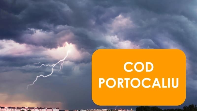 Cod portocaliu de furtuni în Botoșani. ISU avertizează: vijelii de până la 100 km/h, grindină și ploi torențiale