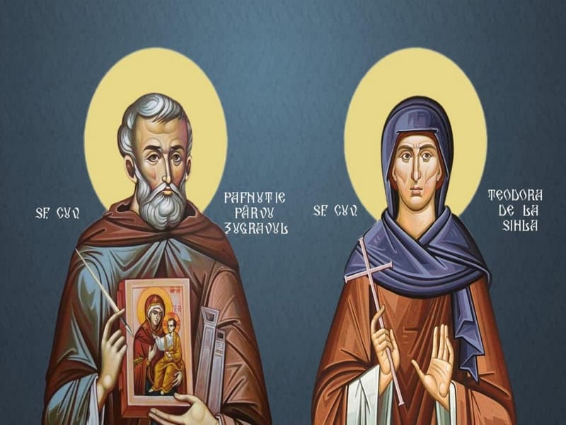 SINAXAR – 7 August – Sf. Cuv. Teodora de la Sihla; Sf. Cuv. Pafnutie - Pârvu Zugravul