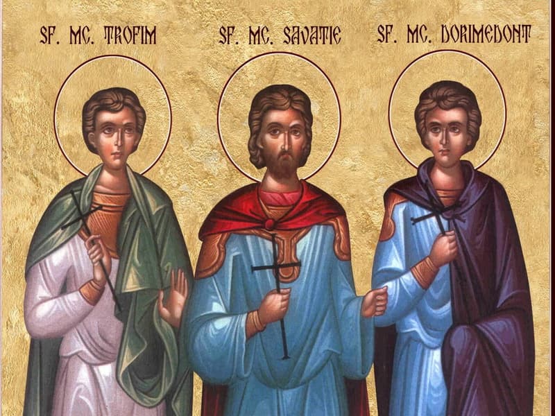 SINAXAR – 19 Septembrie – Sf. Mc. Trofim, Savatie şi Dorimedont