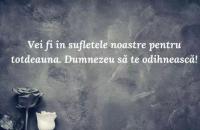 Conducerea societății și întregul colectiv al SC CONTED SA Dorohoi transmit condoleanțe familiei îndoliate
