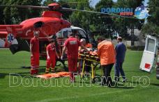 Bărbat din Broscăuți preluat de urgență de un elicopter SMURD după ce a suferit un infarct – FOTO